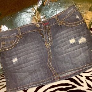 Jean mini skirt